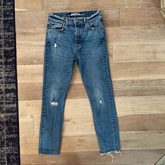 GRLFRND Karolina Button Fly Distressed Jeans - Picture 3 of 6